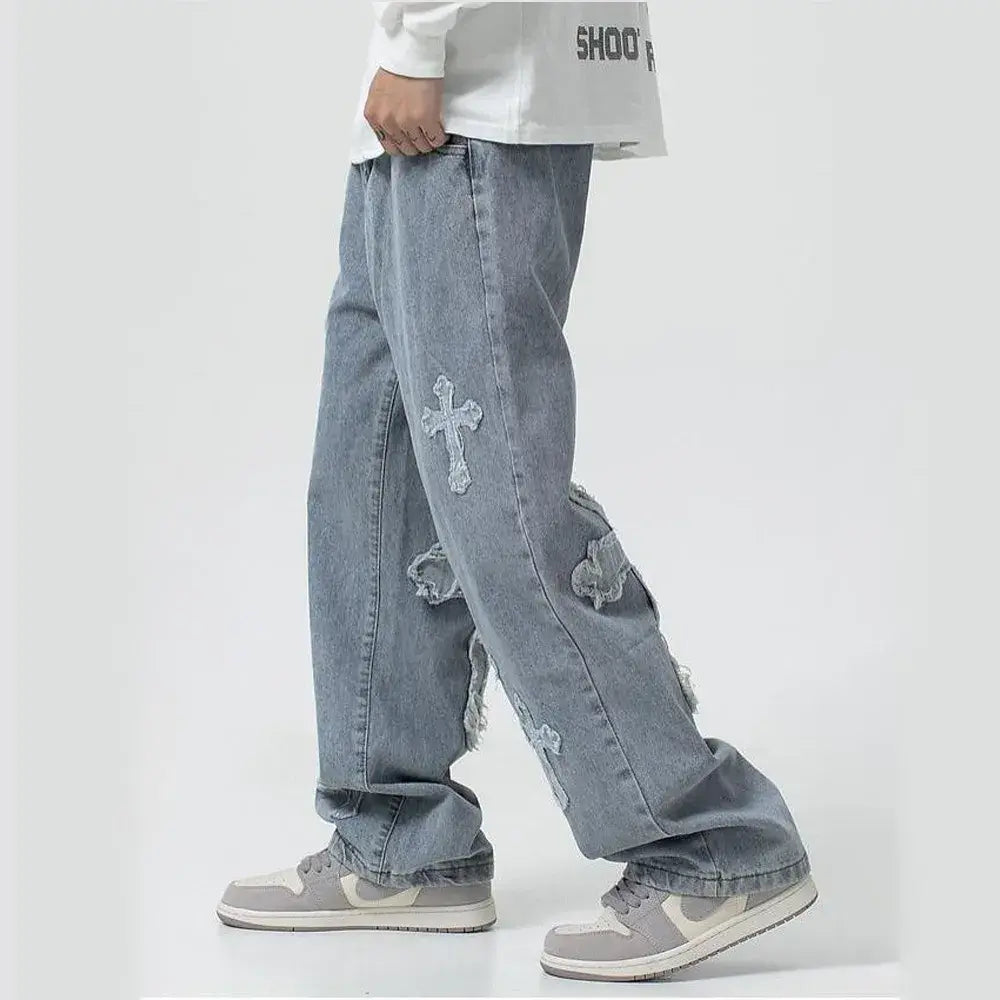 Streetwear Cross Denim Pants netstar®