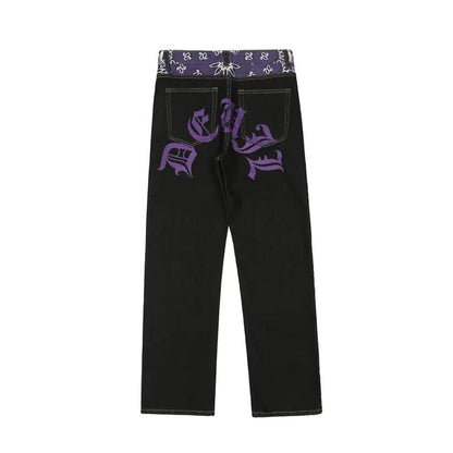 Purple & Blue Baggy Y2K Jeans