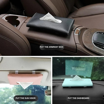 Car Sun Visor Tissue Box Holder Accessory