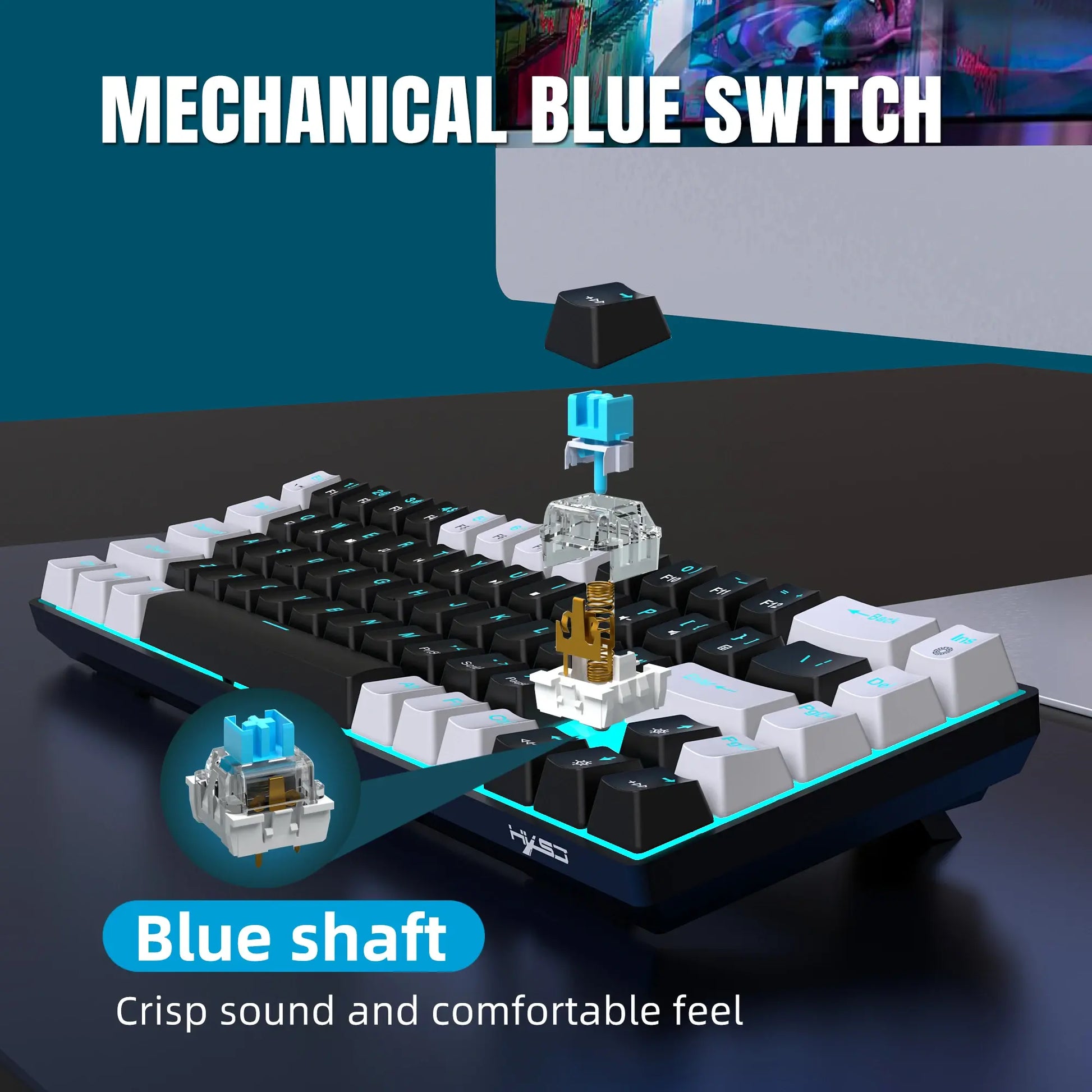 Blue Switch 60% Gaming Keyboard netstar®