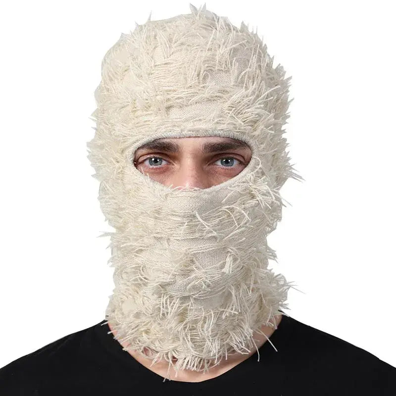 Distressed Knitted Full Face Cover Ski netstar®