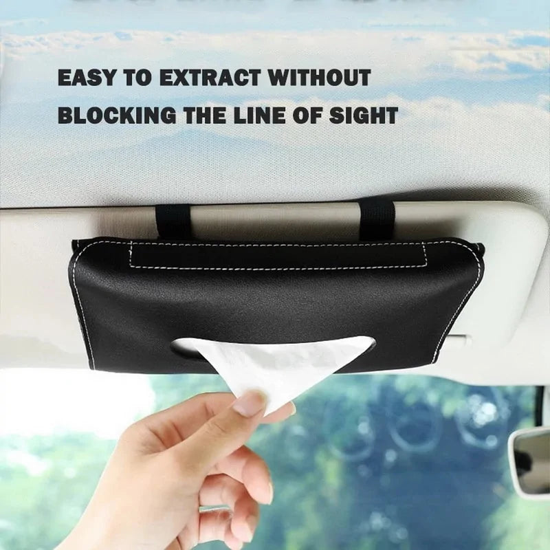 Car Sun Visor Tissue Box Holder Accessory