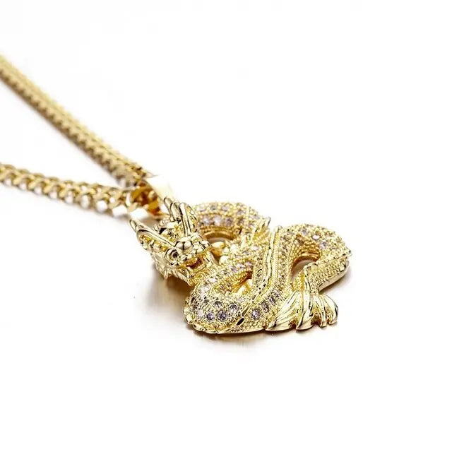 Dragon Luxury Gold Zircon Necklace