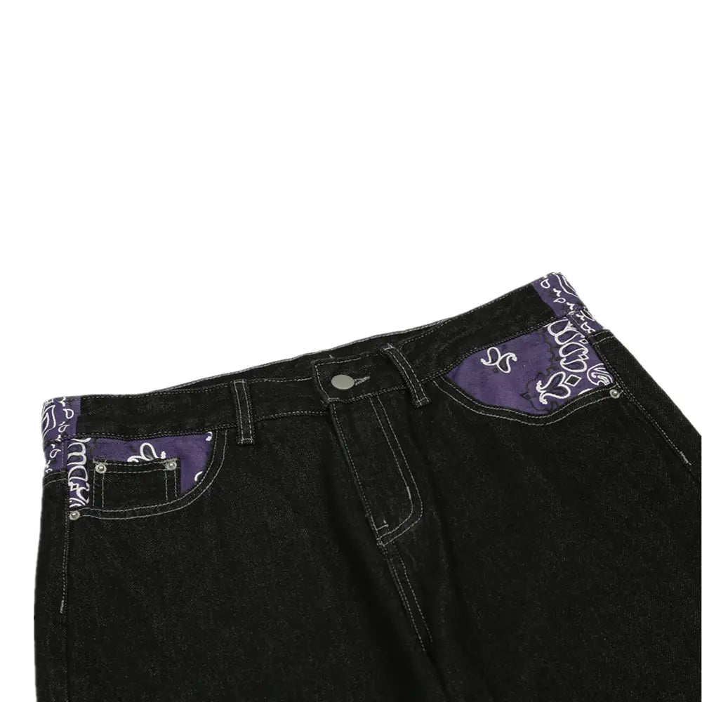 Purple & Blue Baggy Y2K Jeans