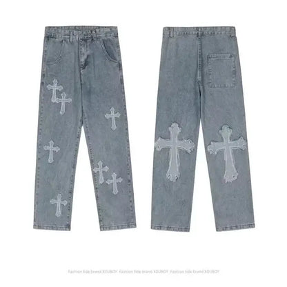 Streetwear Cross Denim Pants netstar®