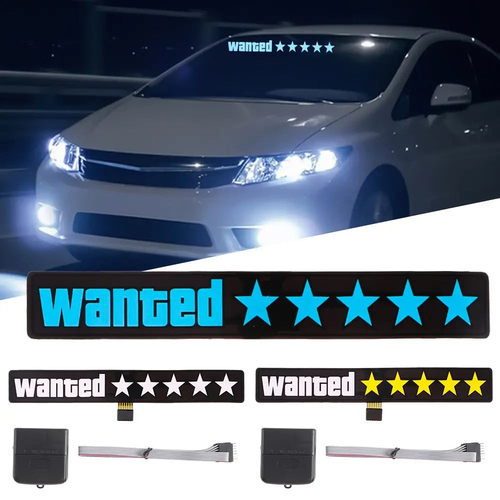 Wanted 5 Star Car Window Sticker netstar®