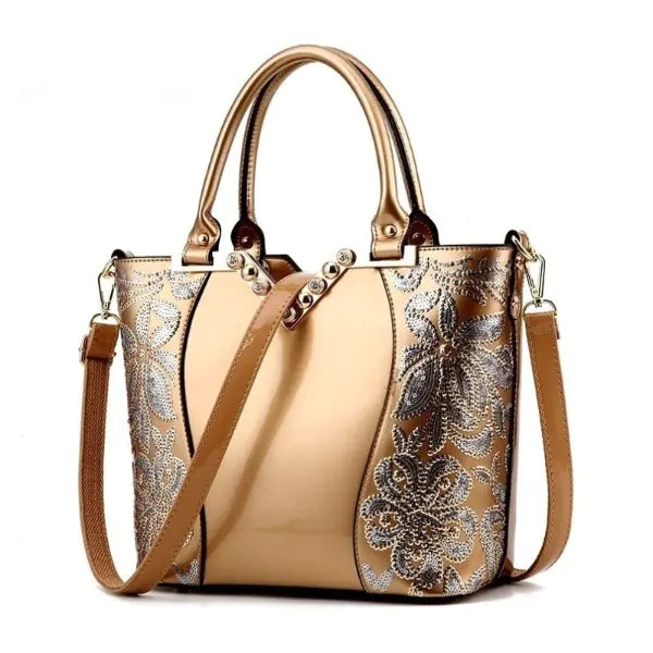 Luxury Sequin Embroidery Leather Handbag Solus™