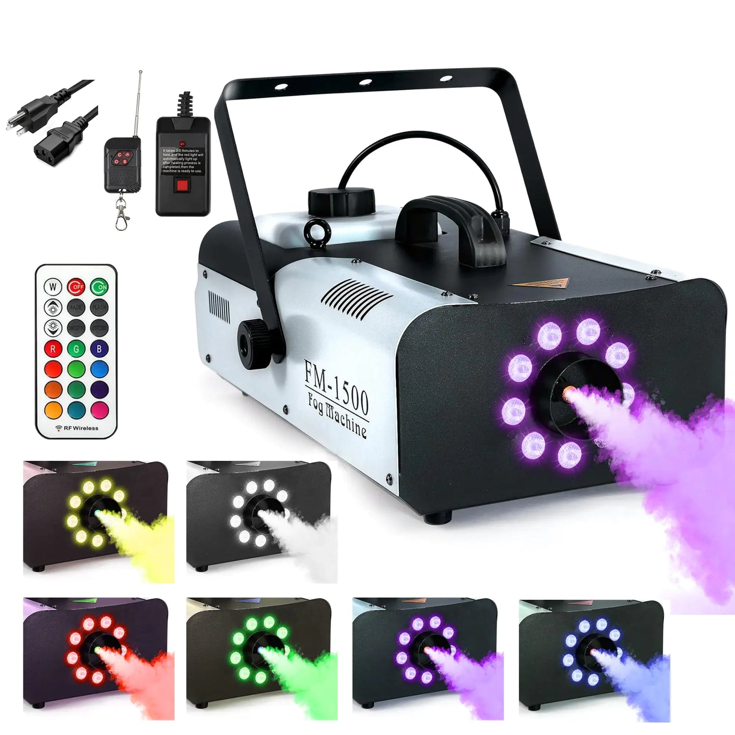 Fog Machine LED Indoor Outdoor 1500W 6000CFM (2.5L Tank)