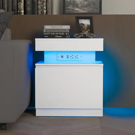 LED Nightstand with Charging Station netstar®