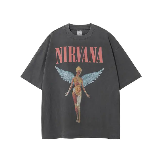 Vintage Nirvana Angel Print Tshirt