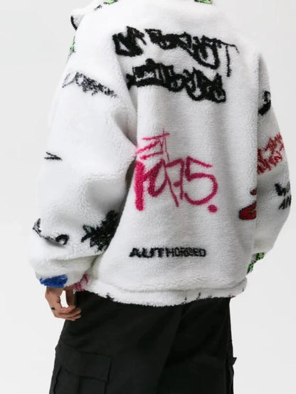 Graffiti Plush Jacket