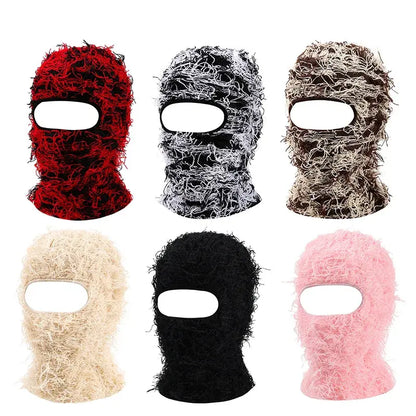 Distressed Knitted Full Face Cover Ski netstar®