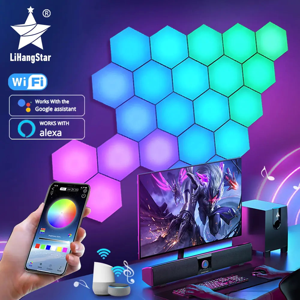 Bluetooth LED Hexagon Lights netstar®