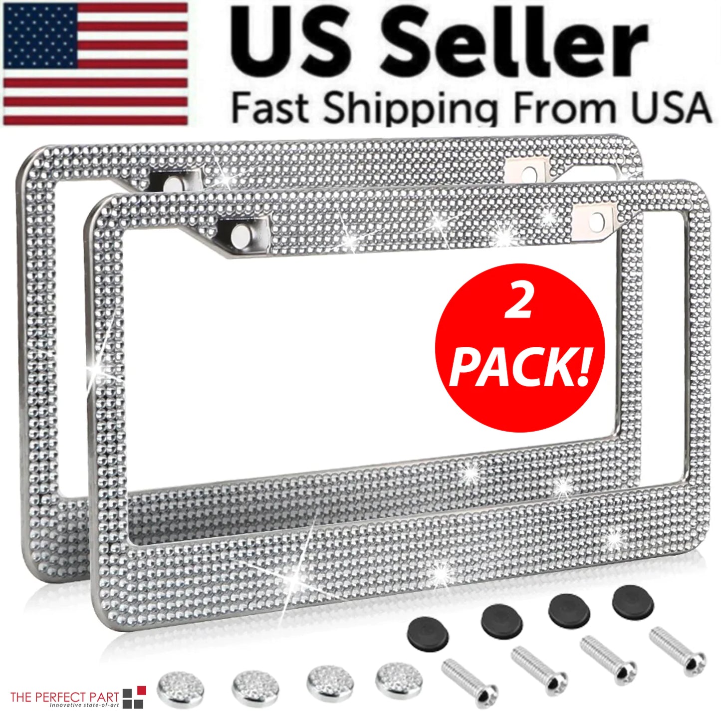 Car Bling Rear License Plate Frame