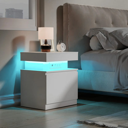 LED Nightstand with Charging Station netstar®