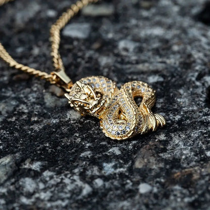 Dragon Luxury Gold Zircon Necklace