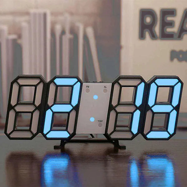 Digital 3D LED Alarm Clock Decor USB