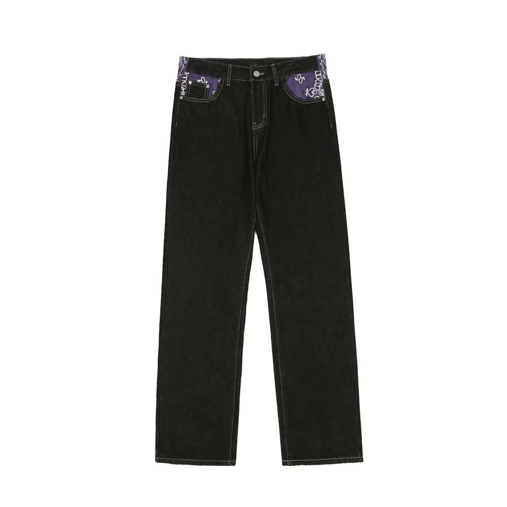 Purple & Blue Baggy Y2K Jeans