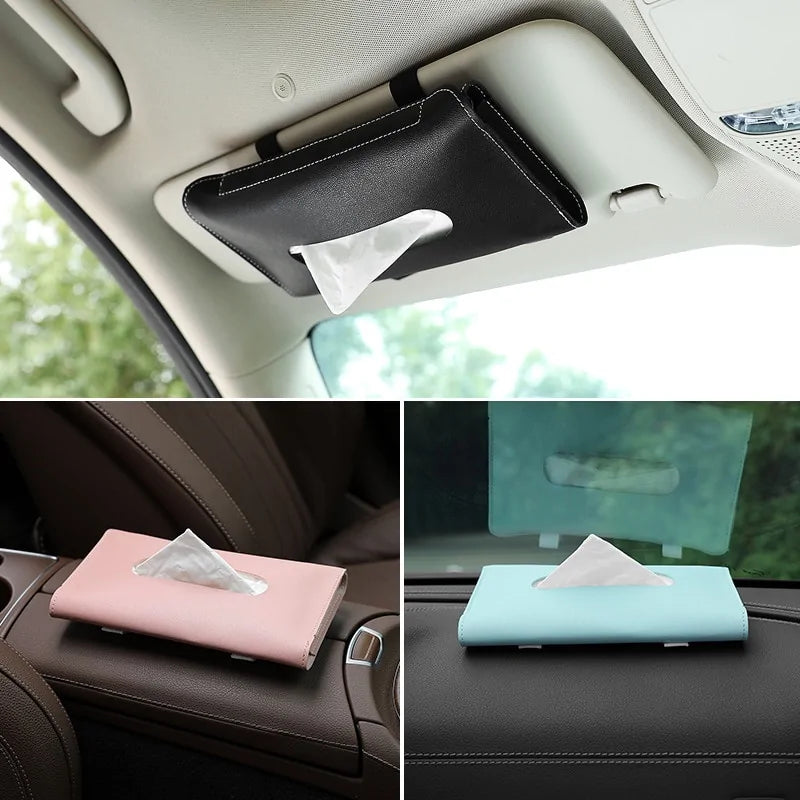 Car Sun Visor Tissue Box Holder Accessory