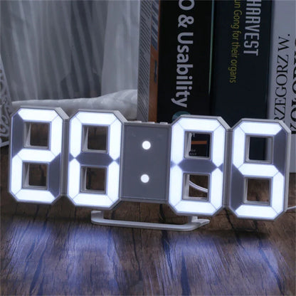 Digital 3D LED Alarm Clock Decor USB