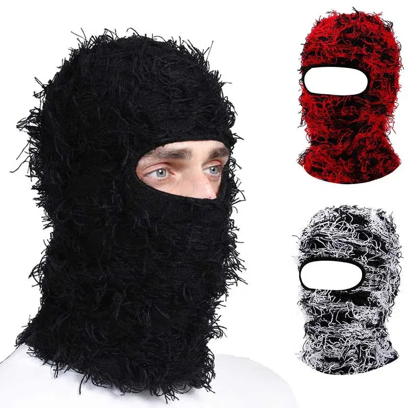 Distressed Knitted Full Face Cover Ski netstar®