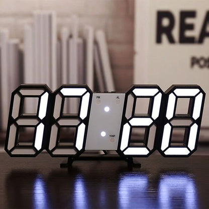 Digital 3D LED Alarm Clock Decor USB