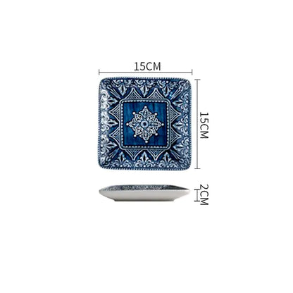 Luxury Blue Pattern Dinner Plates