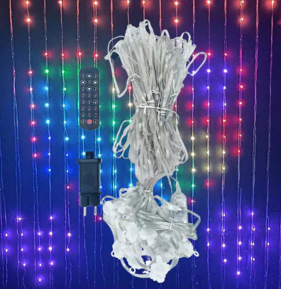 Color Waves LED Curtain Sync Lights net star