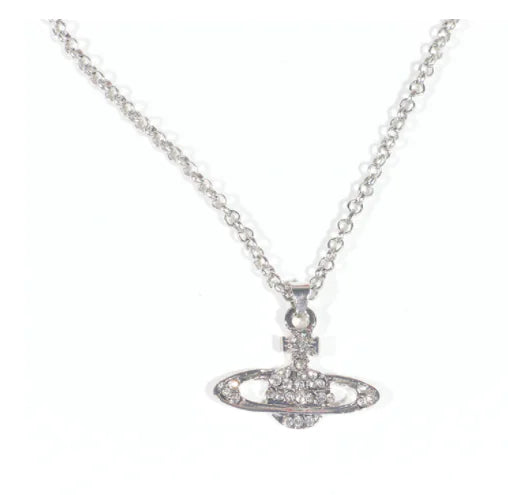 5★ Y2K Crystal Saturn Necklace Solus™