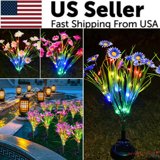 Solar Garden Lights LED Flower Outdoor Decor