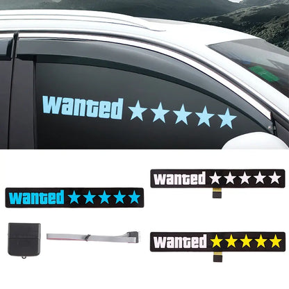 Wanted 5 Star Car Window Sticker netstar®