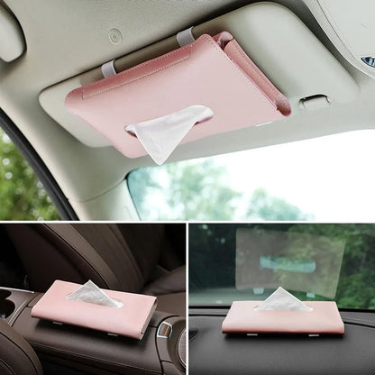 Car Sun Visor Tissue Box Holder Accessory