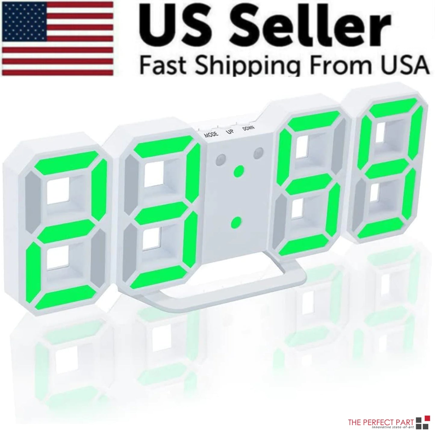 Digital 3D LED Alarm Clock Decor USB