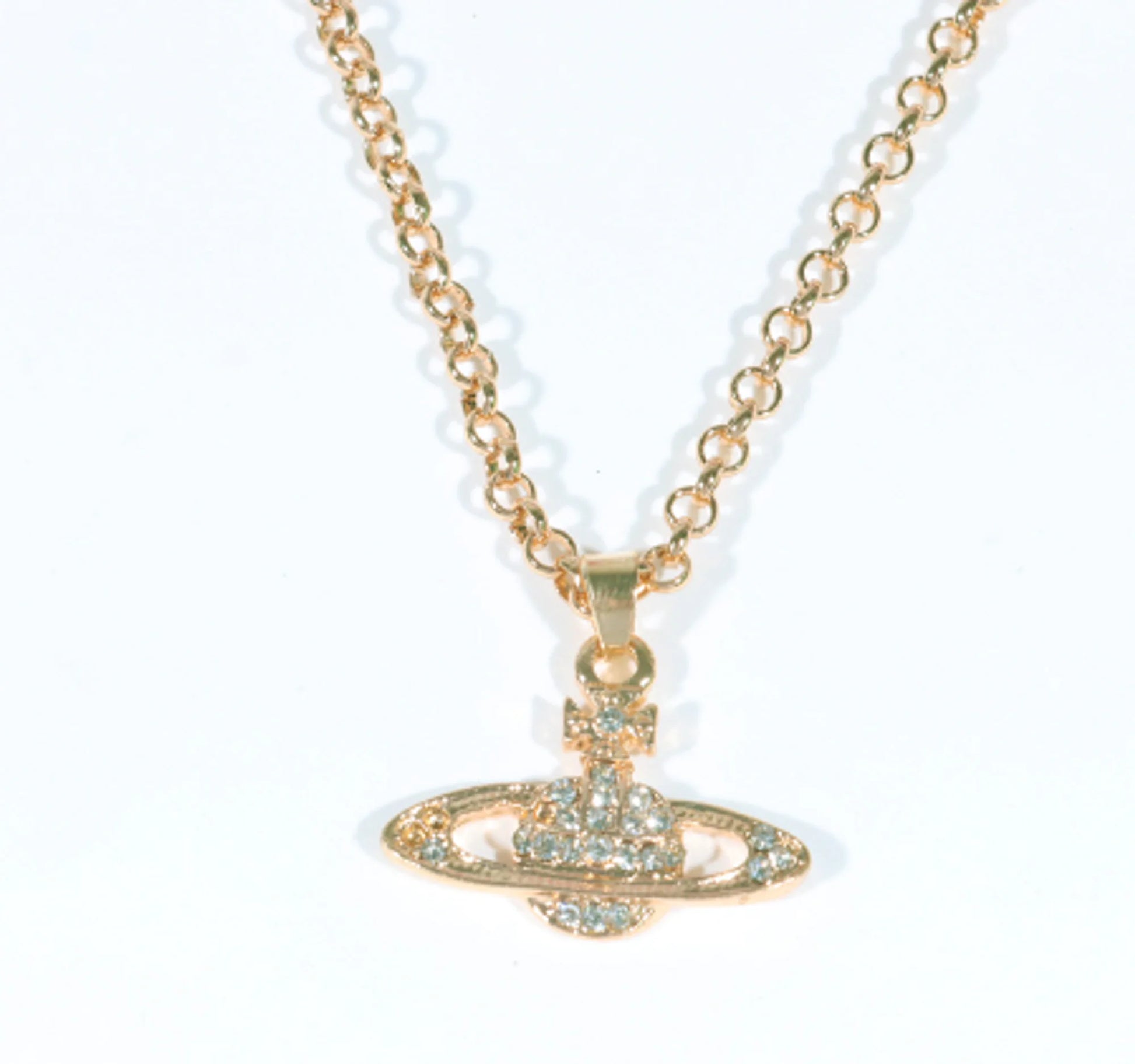 5★ Y2K Crystal Saturn Necklace Solus™