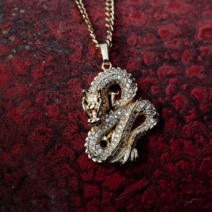 Dragon Luxury Gold Zircon Necklace