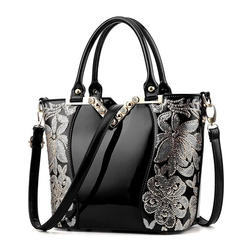 Luxury Sequin Embroidery Leather Handbag Solus™