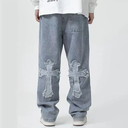 Streetwear Cross Denim Pants netstar®