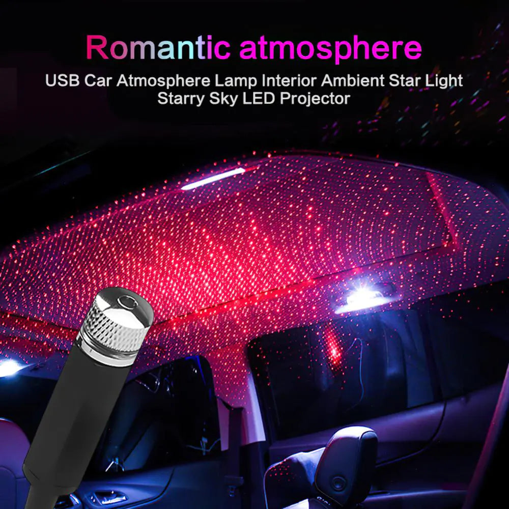 Mini LED Car Night Light Roof Projector net star