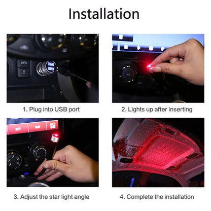 Mini LED Car Night Light Roof Projector net star